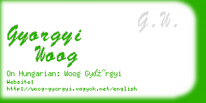 gyorgyi woog business card